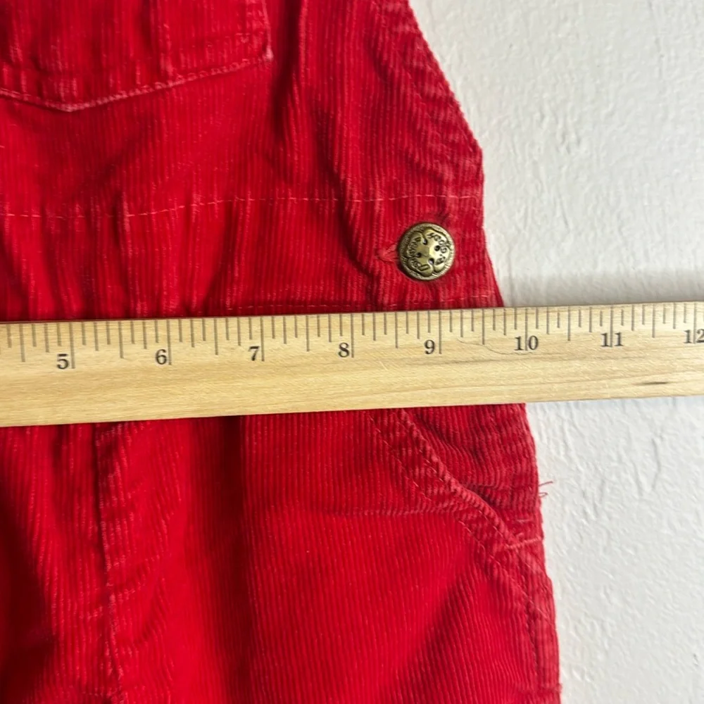 Vintage Oshkosh B'gosh Red Corduroy Overalls 5 months Vestbak, USA Made